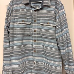 Old Navy Blue and Gray Heavy Button Up